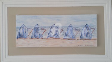 Peinture intitulée "royan-les-tentes-de…" par Frederique Colombelle, Œuvre d'art originale, Acrylique