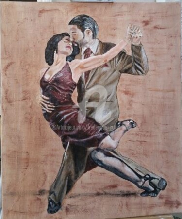 Peinture intitulée "Les-danseurs-de-tan…" par Frederique Colombelle, Œuvre d'art originale, Acrylique