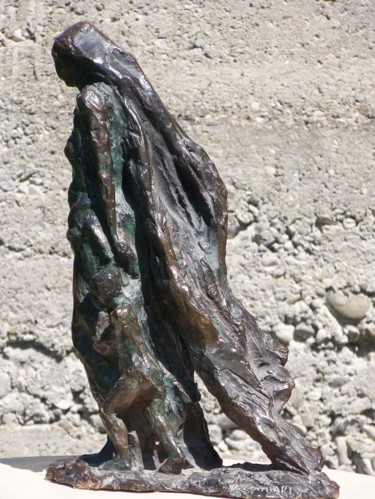 Sculpture titled "Ailleurs" by Frédérique Maillart, Original Artwork, Bronze