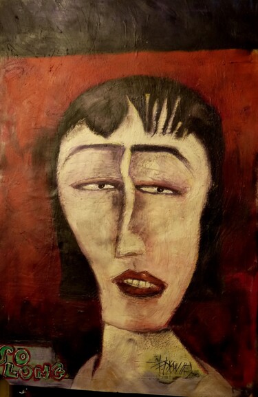 Pintura titulada ""portrait oublié" 2…" por Frédérique Manley, Obra de arte original, Oleo
