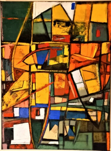 Painting titled "10 avril 2023" by Frédérique Manley, Original Artwork, Oil