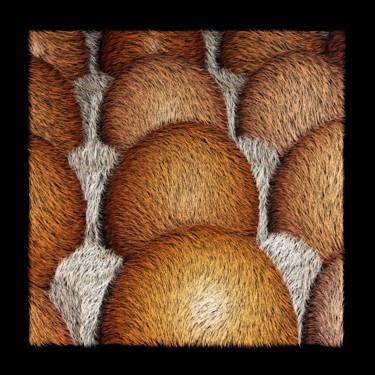 Arts numériques intitulée "Les œufs (40 cm)" par Frédéric Durieu & Nathalie Erin, Œuvre d'art originale, Travail numérique 2D