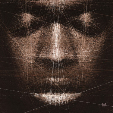 Arte digitale intitolato "Black Closed Eyes -…" da Frédéric Durieu & Nathalie Erin, Opera d'arte originale, Lavoro digitale…