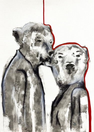 「Les ours polaires a…」というタイトルの絵画 Lara Zhuravskaによって, オリジナルのアートワーク, アクリル