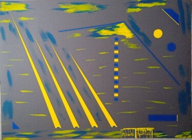 Peinture intitulée "Ukraine" par Stephane Fresny, Œuvre d'art originale, Acrylique