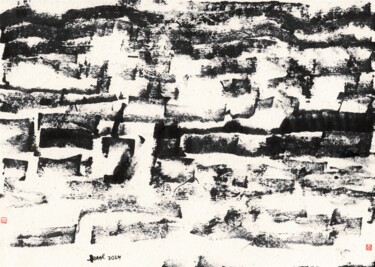 Disegno intitolato "Landscape Summer 20…" da Friedrich Zettl, Opera d'arte originale, Acrilico