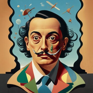 Arts numériques intitulée "Salvador Dalí" par Pavel Apilat, Œuvre d'art originale, Peinture numérique