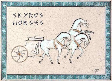 绘画 标题为“SKYROS HORSES : LE…” 由Laurent Frison, 原创艺术品