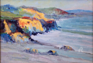 Ζωγραφική με τίτλο "Colors of the beach" από F. Stevaux, Αυθεντικά έργα τέχνης, Λάδι