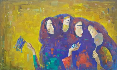 Картина под названием "" Восточные блондин…" - Фуркат Бозоров, Подлинное произведение искусства, Акрил
