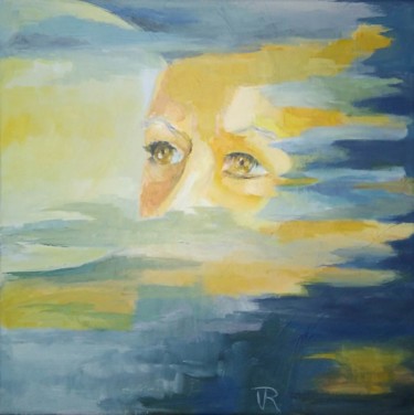 Painting titled "regard" by Véronique Roncin, Original Artwork, Acrylic