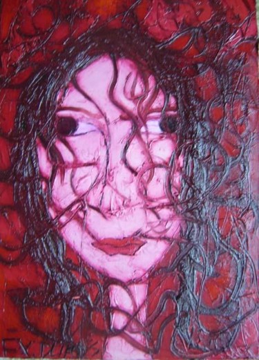 Painting titled "jeune femme 2" by Fx Dubois, Original Artwork