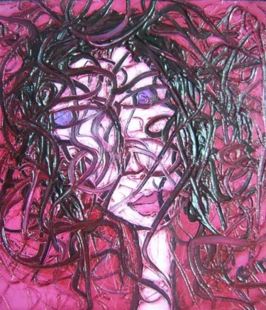 Painting titled "jeune femme 7" by Fx Dubois, Original Artwork