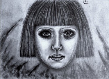 Drawing titled "The dark witch" by Gian Roberto Tognetti, Original Artwork, Pencil