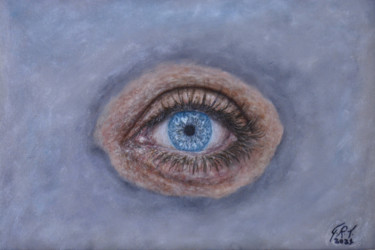 Schilderij getiteld "The eye of the heart" door Gian Roberto Tognetti, Origineel Kunstwerk, Olie