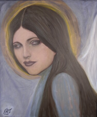 Schilderij getiteld "Guardian Angel" door Gian Roberto Tognetti, Origineel Kunstwerk, Olie