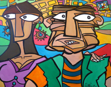 Peinture intitulée "Super Gadjo" par Gabi Jimenez, Œuvre d'art originale, Acrylique