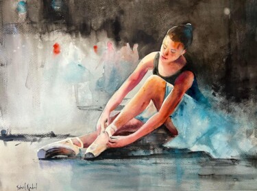 Malarstwo zatytułowany „Ballerina” autorstwa Gabriel Andrei, Oryginalna praca, Akwarela