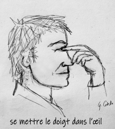 Dessin intitulée "French idiom 1" par Gabriel Cotelle, Œuvre d'art originale, Crayon