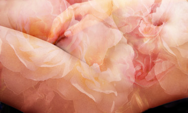 Цифровое искусство под названием "Parfum de rose" - Gabriel Cotelle, Подлинное произведение искусства, Фотомонтаж