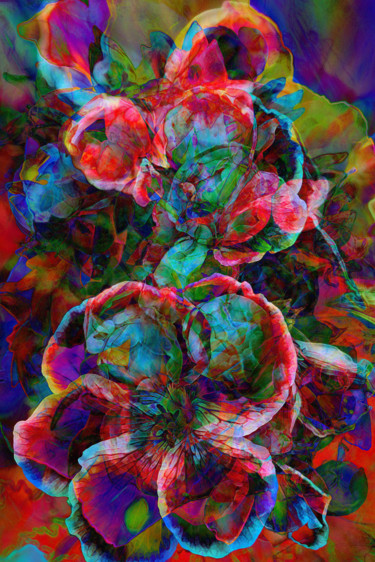 Arts numériques intitulée "Fleurissement de mo…" par Gabriel Cotelle, Œuvre d'art originale, Travail numérique 2D