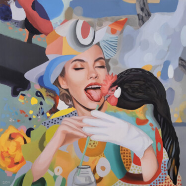 Peinture intitulée "Love without bounda…" par Gabriel Cristian Matei, Œuvre d'art originale, Huile