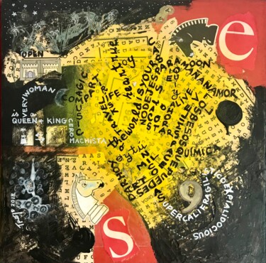 Painting titled "Es..to B" by Gabriela Trejo, Original Artwork, Acrylic Mounted on Wood Stretcher frame