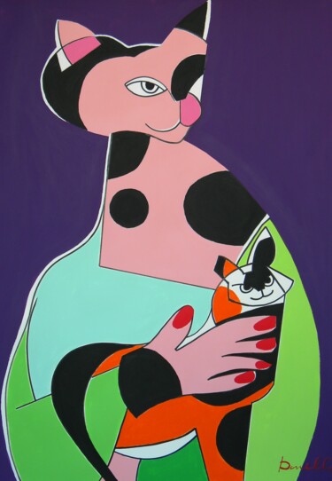 Peinture intitulée "The  lady with the…" par Gabriele Donelli, Œuvre d'art originale, Acrylique