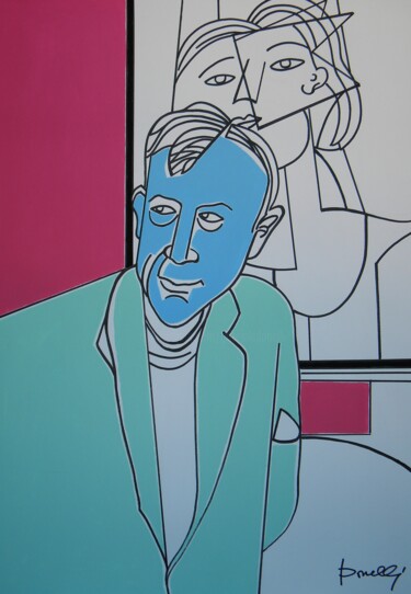 Peinture intitulée "Portrait of Georges…" par Gabriele Donelli, Œuvre d'art originale, Acrylique