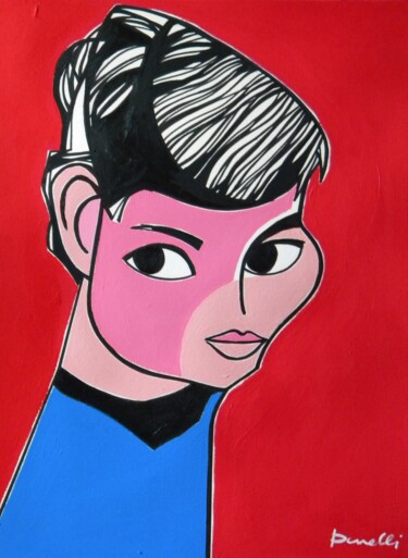 Картина под названием "Audrey Hepburn" - Gabriele Donelli, Подлинное произведение искусства, Акрил