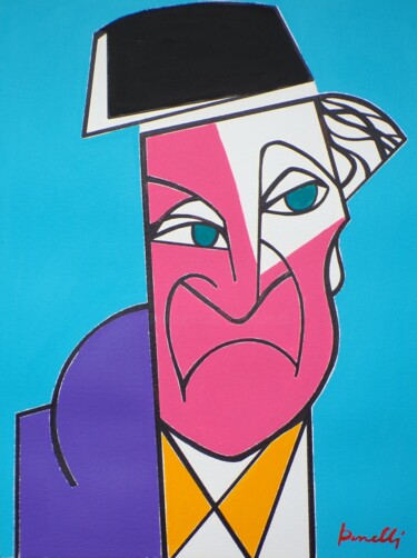 Painting titled "PORTRAIT OF MARC CH…" by Gabriele Donelli, Original Artwork, Acrylic