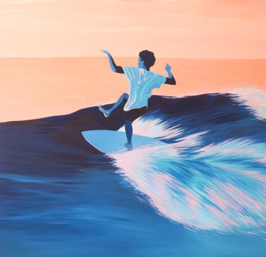 Painting titled "No airs, just style" by Gabrielle Carre, Original Artwork, Acrylic Mounted on Wood Panel