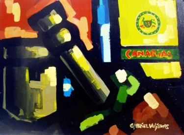 Painting titled "yerba canarias" by Gabriel Vuljevas, Original Artwork, Oil