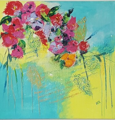 Peinture intitulée "Flower story 4" par Gaby Denninger - Burgy - Ice -, Œuvre d'art originale, Acrylique