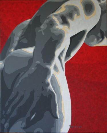 Painting titled "David voit rouge" by Gael-Dwight, Original Artwork, Acrylic
