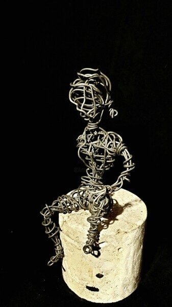 Скульптура под названием "La Varoise" - Gaël Maryn, Подлинное произведение искусства, проволочный