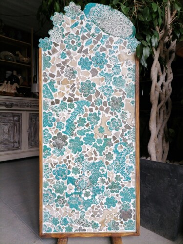 Skulptur mit dem Titel "Envol floral" von Gaetan Gasc, Original-Kunstwerk, Mosaik