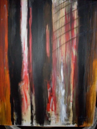 Painting titled "Incendiaire" by Gaëtan Biard, Original Artwork