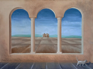 Peinture intitulée "Castel del monte" par Gaetano Ligrani (Gali), Œuvre d'art originale, Huile