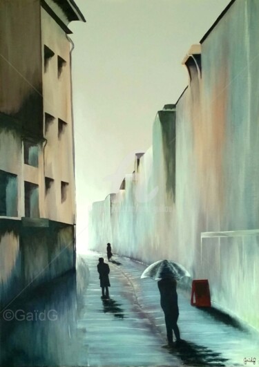 Peinture intitulée "Rue SG" par Gaïdg, Œuvre d'art originale, Acrylique Monté sur Châssis en bois