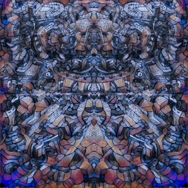 Digital Arts titled "Mosaic detail" by Abraham Addy, Original Artwork, Digital Painting