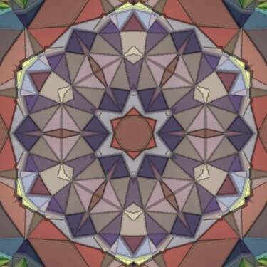 Digital Arts titled "Ancient tile mosaic…" by Abraham Addy, Original Artwork, Digital Painting