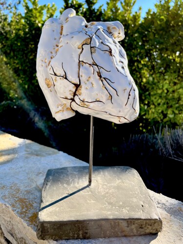 Skulptur mit dem Titel "My heart" von Galadriel, Original-Kunstwerk, Keramik