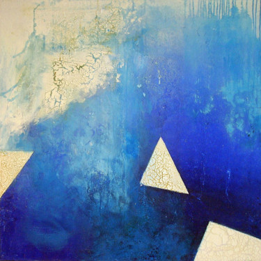Pintura titulada "Composición - azul…" por Javier Vázquez, Obra de arte original, Acrílico