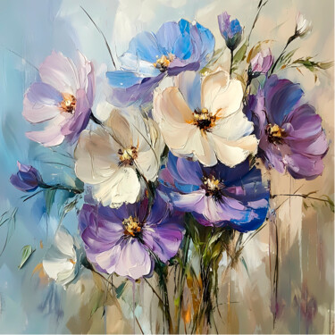 "Anemone-2 Oil Paint…" başlıklı Dijital Sanat Galina Ivanova tarafından, Orijinal sanat, AI tarafından oluşturulan görüntü