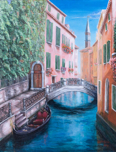 Pintura intitulada "Venice" por Galina Vasiljeva, Obras de arte originais, Acrílico