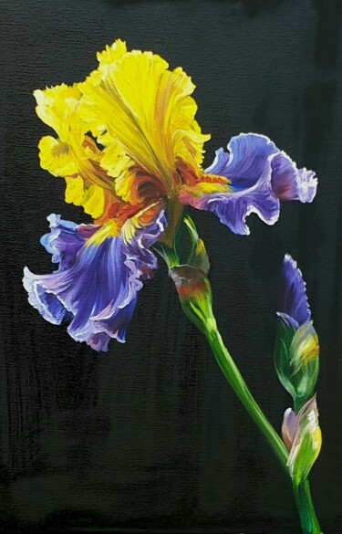 Pittura intitolato "Iris" da Olga Bazanova, Opera d'arte originale, Olio