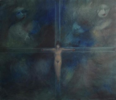 Pittura intitolato "The Crucifiction of…" da Sultan Sara, Opera d'arte originale, Olio