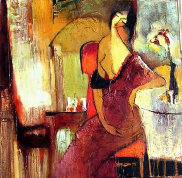 Painting titled "Woman,2008" by Galya Didur, Original Artwork, Acrylic