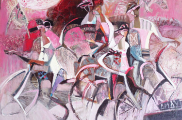 Painting titled "Pink glasses" by Galya Didur, Original Artwork, Acrylic